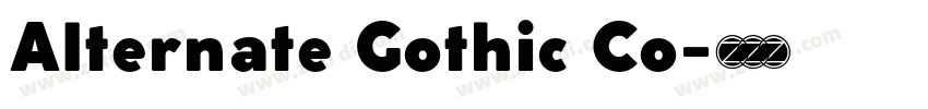 Alternate Gothic Co字体转换 Alternate Gothic Co字体转换
